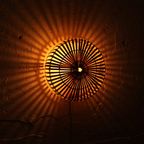 Bamboe Wandlamp Rond Naturel – M thumbnail 8