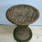 Rotan Diabolo Bijzet Plantentafel Vintage Jaren 60-70 thumbnail 4