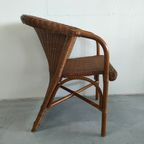 Vintage Jaren 70 Rohé Design Rotan/pitriet Fauteuil/stoel(en) thumbnail 5