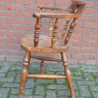 Captain Chair Windsor Bureaustoel Mahoniehout Antiek thumbnail 6