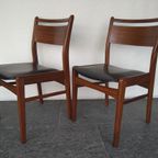 2X Scandinavische Design Eetkamerstoelen In Teak (Set) thumbnail 6