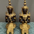 Paar Thaise Boeddha Beeldjes. thumbnail 4