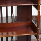 Zeer Mooie Grote Antieke Houten Engelse Boekenmolen Met Een Cast Iron Base thumbnail 13
