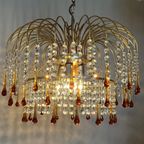 2 Beschikbaar ! Xl Murano Bruine Heldere Teardrop Kroonluchter Hanglamp thumbnail 9