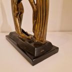 Artdeco Artnouveau Beeld Op Marmer Voet thumbnail 14