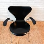 Set Of 4 Arne Jacobsen Chairs 3107 With Armrests thumbnail 3