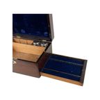 19Th C Fine English Mahogany Fineer Writing Box - 100% Complete + Secret Drawers thumbnail 6