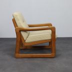 Lounge Chair With Ottoman In Leather By Poul Jeppesen For Holstebro Denmark, 1970s thumbnail 4