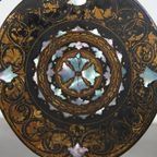 Set Van 2 Prachtige, Unieke, Sierlijke Antieke 19E Eeuwse Engelse Chinoiserie Mother Of Pearl Sto thumbnail 9