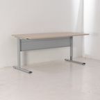 Solidesk Bureau, Bladkleur Naar Keuze, 160 X 80 Cm , Hoogte Instelbaar Onderstel thumbnail 2