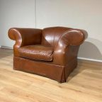 Chesterfield Look 3 Zits Bank + Fauteuil - Bruin - Leder thumbnail 21