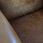 Prachtige, Comfortabele En Tijdloze Schapenleren Design Fauteuil/ Armchair In Art Deco Stijl thumbnail 11