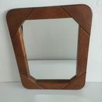 Vintage Jaren 70 Spiegel In Houten Frame thumbnail 4