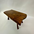 Brutalist Solid Wood Side Table, 1970’S thumbnail 14