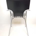 Setprijs Vintage Eettafel Met 4 Stoelen Zwart Wit Chroom thumbnail 11