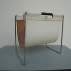 Leather Magazine Holder By Brabantia, The Netherlands, 1960S thumbnail 2