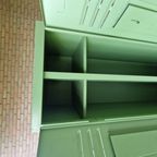 Vintage Lockerkast Legergroene Kledingkast thumbnail 9