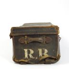 Vintage Oude Leren Koffer | Hutkoffer thumbnail 5