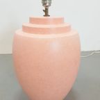 Xl Vintage Kostka Tafellamp Keramiek France 1980 Pastel Roze thumbnail 4