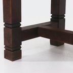 Artisan Handcarved Solid Tropical Wooden Dining Table 1920S thumbnail 11