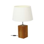 Landelijke Lamp Massief Houten Verstelbare Tafellamp thumbnail 9