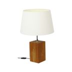 Landelijke Lamp Massief Houten Verstelbare Tafellamp thumbnail 4