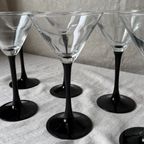 8X Martini Glas, Zwarte Voet, Luminarc thumbnail 3