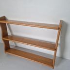Vintage Houten Boekenrek Wand Planken. thumbnail 8