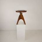 Art Deco Verstelbare Pianokruk Met Leren Zitting – Ca. 1920 thumbnail 13