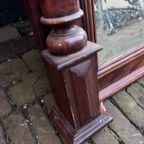 Prachtige Grote Antiek Mahonie Spiegel Met Massieve Pilaren En Geslepen Glas thumbnail 6