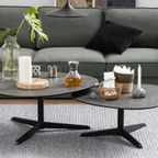 Vollterra Salontafel - 100 X 95 Cm - Zwart Keramiek thumbnail 2