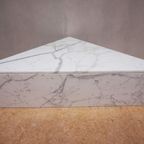 Wit Carrara Marmeren Hoektafel, Hoek Salontafel thumbnail 8