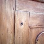 Stoere Geleefde Antiek Grenen 1 Deurs Kast Met Twee Planken, 100 Cm Breed thumbnail 9