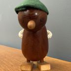 Danish Teak Figurine Of Man With Basket 1960S thumbnail 8