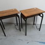 Vintage Schoolbankjes Set Van 2 thumbnail 2
