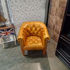 Chesterfield Club Chair - Golden Oak thumbnail 5