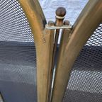 Driedelig Messing Haardscherm Met Zwart Gaas, 71 Cm Hoog thumbnail 4