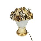 Italiaanse Tafellamp - Hollywood Regency Stijl - Goudverf - Plateel - 80'S thumbnail 6