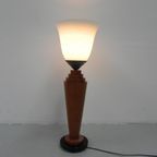 Art Deco Tafellamp, Bureaulamp Met Glazen Kap thumbnail 3