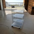 Vintage Plexiglas Meubel / Audiomeubel / Cart thumbnail 9