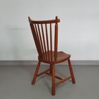 De Ster Geldermalsen Spindle Back Dining Chair 6 X In Solid Oak. With A Small Carved Decoration I thumbnail 25