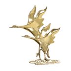 Messing Opvliegende Ganzen Mid Century Muurdecoratie Vogels thumbnail 2