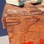 Vintage Kist, Rode Kruis Houten Leverings Kist, Kistje thumbnail 5
