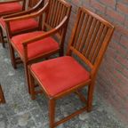 Schuitema Jugendstil Stoelen 6 Stuks Eiken Stoelen thumbnail 5