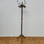 Messing Rococo Staande Kapstok Hollywood Regency Hall Tree 5 thumbnail 2