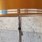 Midcentury Space Age Xl Design Vloerlamp Chroom - Oranje thumbnail 3