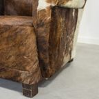 Art Deco Armchair In Cow Skin thumbnail 5