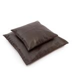 Bazar Bizar | De Four Panel Leather Kussenhoes - Chocolade - 60x60 thumbnail 5