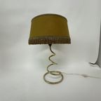 Mid-Century Brass Spiral Table Lamp , 1950’S thumbnail 9