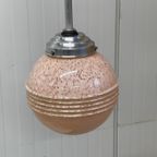 Antieke Art Deco Hanglamp Bollamp Pendel thumbnail 2